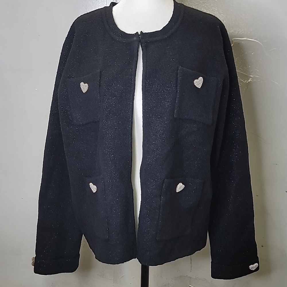 Leo and Ugo coquette metallic short coat